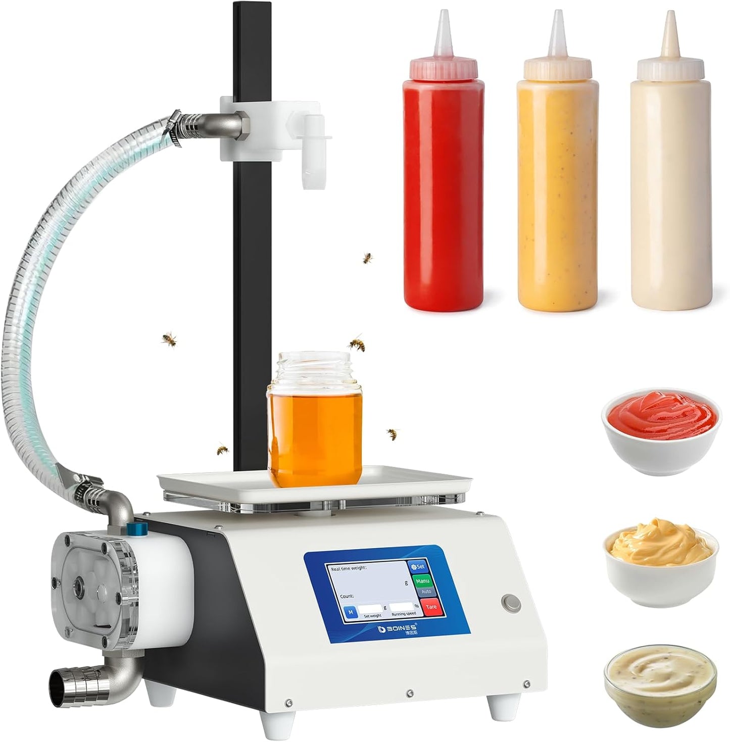 Touchscreen Type Honey Filling Machine,Automatic Bottling Equipment for Shampoo,Edible Oil,Tomato Sauce（6-XP）