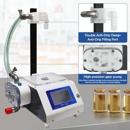 Honey Filling Machine, 1oz-11lb Liquid Filling Machine, Bottle Filler Machine, Electric Filling Machine For Viscous Liquids Such as Honey, Salad Dressing,Ketchup (4-XP)