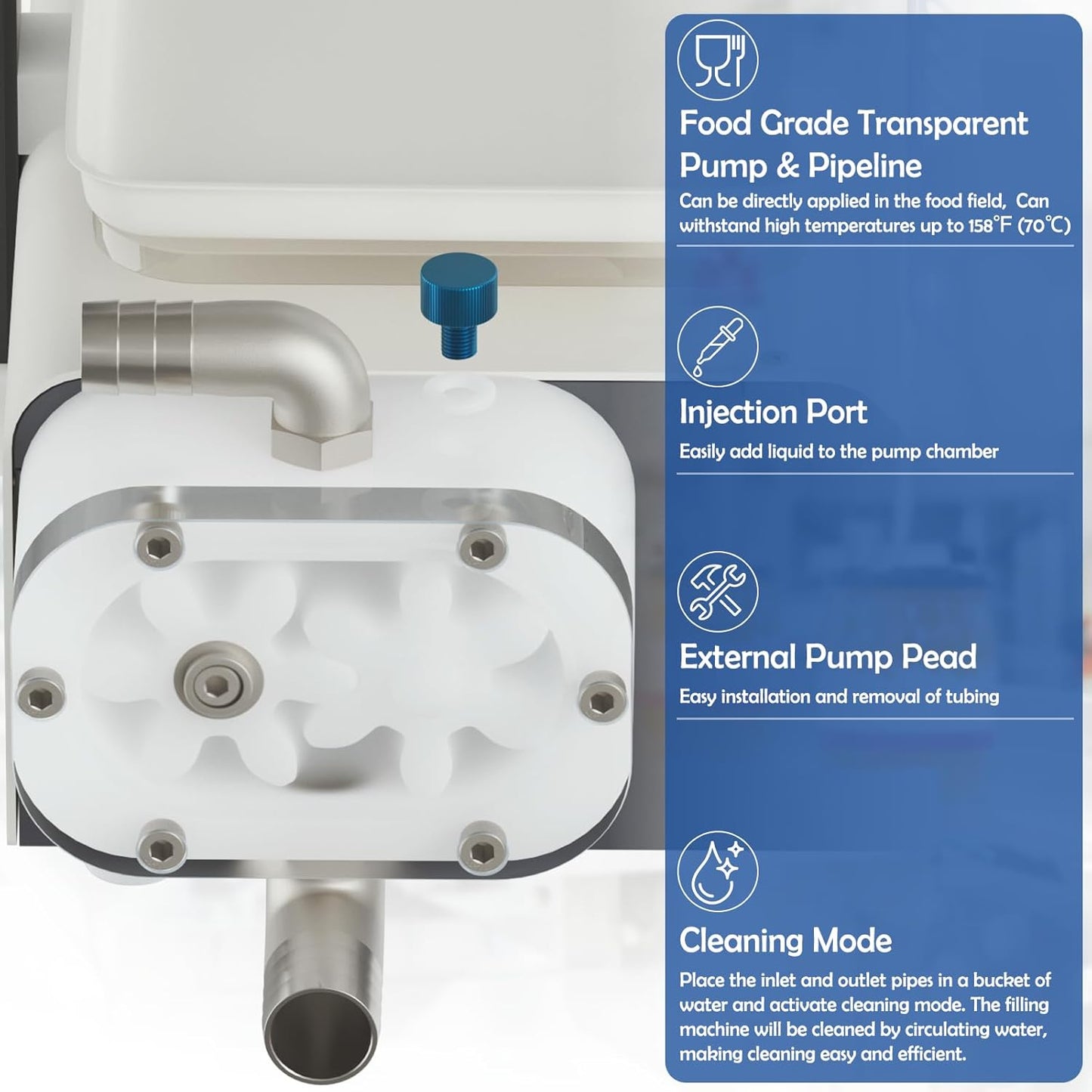 Honey Filling Machine, 1oz-11lb Liquid Filling Machine, Bottle Filler Machine, Electric Filling Machine For Viscous Liquids Such as Honey, Salad Dressing,Ketchup (4-XP)