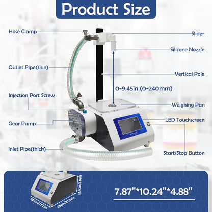 Honey Filling Machine, 1oz-11lb Liquid Filling Machine, Bottle Filler Machine, Electric Filling Machine For Viscous Liquids Such as Honey, Salad Dressing,Ketchup (4-XP)