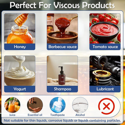 Honey Filling Machine, 1oz-11lb Liquid Filling Machine, Bottle Filler Machine, Electric Filling Machine For Viscous Liquids Such as Honey, Salad Dressing,Ketchup (4-XP)